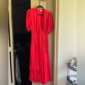 Bright coral dress